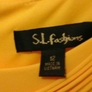 Yellow chiffon cocktail Dress